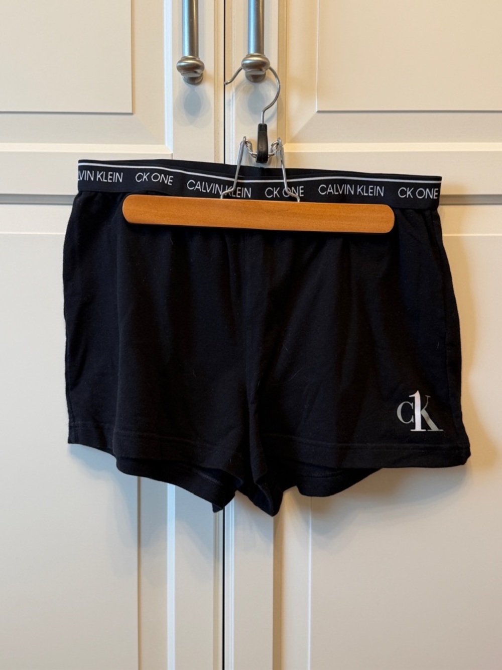 Calvin Klein Black and White Logo Lounge Shorts